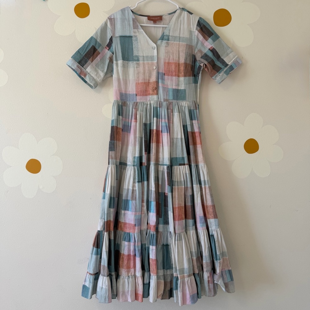 JessaKae Saddlebrook Patchwork Plaid Midi Dress w… - image 6